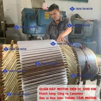 Quấn dây động cơ điện DC 1200 KW |  Khách hàng: Casumina| Hạng mục: Quấn stator & Cổ góp