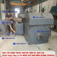 Bảo trì vành trượt động cơ điện DC 1200 KW | Sovigaz - Kỹ nghệ que hàn Bình Dương 
