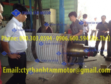 Sửa động cơ điện AC 2200 KW |  Khách hàng: Tôn Hoa Sen