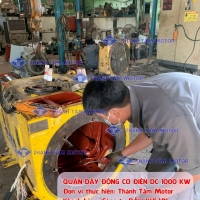 Quấn dây động cơ điện 1000 KW |  Khách hàng: Dầu khí Việt Nam