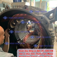 Quấn dây Motor điện AC 550 KW | Giấy Thuận An | Dịch vụ: Quấn dây Stator